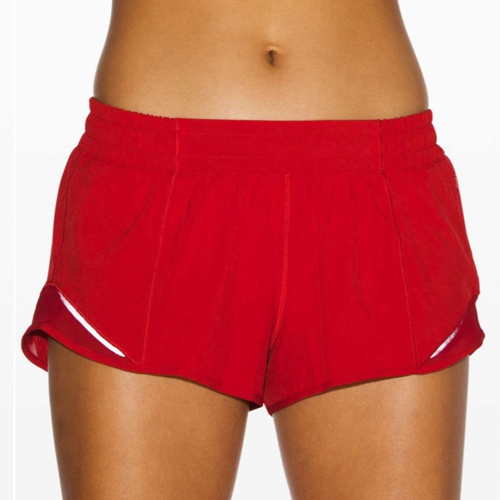 Lululemon Dark Red Hotty Hot short 2.5” Low Rise